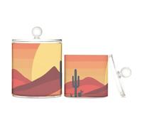 Scatole portaoggetti in plastica trasparente con coperchio, per riporre batuffoli di cotone, tamponi di cotone, filo interdentale, graffette, confezione da 2 pezzi