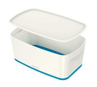 Scatole Portaoggetti Leitz MyBox WOW Con coperchio Azzurro Piccolo Bianco ABS 31,8 x 12,8 x 19,1 cm NEW