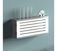 Scatole portaoggetti per router Wi-Fi,Scatola portaoggetti per router wireless Wi-Fi, scatola di copertura presa in legno, ripiano per router, ripiano per set-top box a parete senza fori-Ti