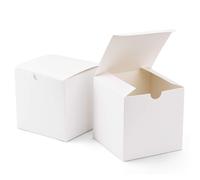 Scatole Regalo 50 Pezzi 10X10X10Cm, Scatole Regalo Di Carta Kraft Con Coperchi