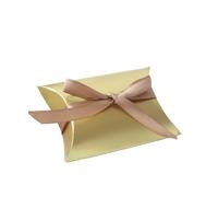 Scatole regalo di caramelle a forma di cuscino dorato da 50 pezzi for matrimoni, Natale, compleanno, baby shower, fidanzamento, bomboniere