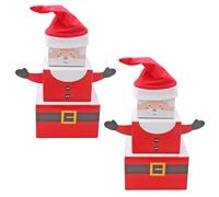 Scatole Regalo Di Natale 3 Pezzi Santa Con Cappello E Braccia - Set Di 1, 2 O 6