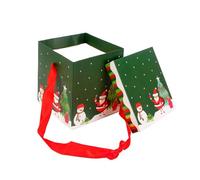 Scatole regalo di Natale, decorazioni for esterni, sotto l'albero, confezione for interni, feste, matrimoni, decorazioni for la casa(Green Santa Claus S)