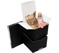 Scatole Regalo Kraft Nere 50pz 12x12x9cm per Feste Compleanni Bomboniere