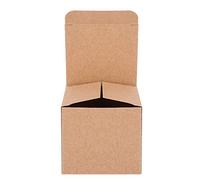 Scatole regalo marroni da 50 pezzi con coperchio 5 × 5 × 5 cm Scatola di carta kraft Set di scatole avvolgenti pieghevoli in cartone artigianale Confezione regalo sfusa Scatola(Without Hemp Rope)