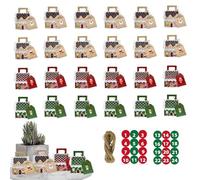 Scatole Regalo Natalizie Per Biscotti | 24 Pezzi Porta Dolci da Party per Muffin e Pasticcini,Contenitori Regalo Invernali Con Biscotti Cioccolato E Dolci,Festività