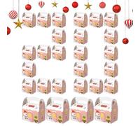 Scatole regalo per la festa di Natale | 20 pezzi contenitori per feste riutilizzabili, contenitori per dolci e biscotti, per la famiglia, gli amici, i vicini, i colleghi e i colleghi