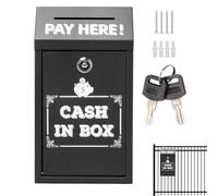 Scatole regalo per la raccolta di fondi, scatola di raccolta sicura per donazioni con serratura, organizzatore in metallo sicuro con slot per chiave per scatola di beneficenza interna esterna