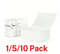 Scatole regalo Robuste: le scatole regalo magnetiche sono realizzate con materiali robusti, in genere cartone di alta qualità, che conferisce loro una struttura robusta e durevole. Questa rigidità gar