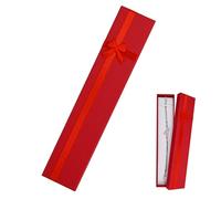 Scatole rettangolari lunghe del regalo, schiuma delle scatole dei gioielli del cartone per le scatole, scatole del regalo dei braccialetti delle collane dei gioielli per l'impegno di nozze (Rosso)