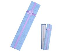 Scatole rettangolari lunghe del regalo, schiuma delle scatole dei gioielli del cartone per le scatole, scatole del regalo dei braccialetti delle collane dei gioielli per l'impegno di nozze (Viola)