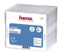 Hama CD Slim Pack 4, pack 10 - optical disc cases (pack 10, Transparent)