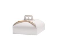 SCATOLE TORTA DAMASCATA BIANCA CM.33X33X7