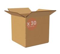 Scatole Trasloco 15x15x15 Set da 30 Scatole di Cartone Avana Due Onde