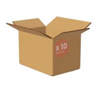 Scatole Trasloco 28x16x8 Set da 10 Scatole di Cartone Avana Due Onde