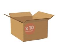 Scatole Trasloco 35x25x20 Set da 10 Scatole di Cartone Avana Due Onde