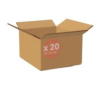 Scatole Trasloco 35x26x28 Set da 20 Scatole di Cartone Avana Due Onde