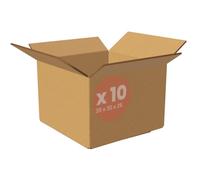 Scatole Trasloco 35x30x25 Set da 10 Scatole di Cartone Avana Due Onde