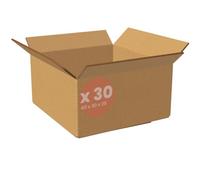 Scatole Trasloco 40x30x25 Set da 30 Scatole di Cartone Avana Due Onde