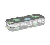 Scatole trasparenti con coperchio a scatto per ufficio, 20,3 x 7,6 x 4,8 cm (lunghezza x larghezza x altezza)