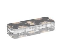 Scatole trasparenti per matite e sigarette, con coperchio a scatto per ufficio, 20,3 x 7,6 x 4,8 cm (lunghezza x larghezza x altezza)