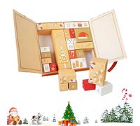 Scatole Vuote per Conto alla Rovescia - Calendario 'Avvento 24 Giorni Box Riempibile,Contenitore Piegevole per Feste Invernali Forme Diverse - per Cioccolatini Torrone Caramelle