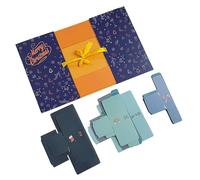 Scatole Vuote per Conto alla Rovescia di Natale,24 Giorni Scatole Vuote Carta Advent | Contenitori Pieghevoli Forme Diverse Stagionale per Gioielli Cioccolato Torrone Caramelle Piccoli - Ideale per Ad