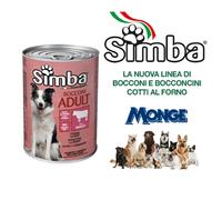 SCATOLETTE MONGE 12pz X 1230gr ALIMENTO CIBO BOCCONCINI PER CANE UMIDO MANZO