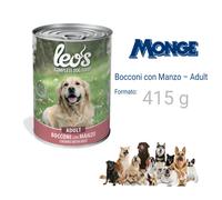 SCATOLETTE MONGE 12pz X 415gr ALIMENTO CIBO BOCCONCINI PER CANE UMIDO MANZO