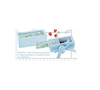 SCATOLINA DEI RICORDI/PORTACONFETTI IN LEGNO STAMPATO - ROSSO REGALE - PINOCCHIO