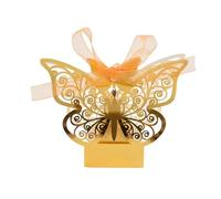 Scatolina Portaconfetti 10/20 pz Farfalla Cioccolato Contenitore di Caramelle Regali Nozze for Gli Ospiti Bambini Decorazione Festa Compleanno Forniture Sacchetti Regalo per la Festa(Shiny gold,10pcs)