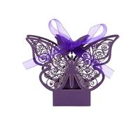 Scatolina Portaconfetti 10/20 pz Farfalla Cioccolato Contenitore di Caramelle Regali Nozze for Gli Ospiti Bambini Decorazione Festa Compleanno Forniture Sacchetti Regalo per la Festa(Purple,20pcs)