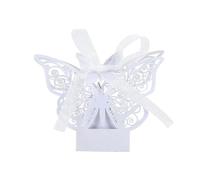 Scatolina Portaconfetti 10/20 pz Farfalla Cioccolato Contenitore di Caramelle Regali Nozze for Gli Ospiti Bambini Decorazione Festa Compleanno Forniture Sacchetti Regalo per la Festa(White,10pcs)