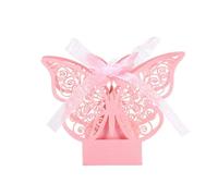 Scatolina Portaconfetti 10/20 pz Farfalla Cioccolato Contenitore di Caramelle Regali Nozze for Gli Ospiti Bambini Decorazione Festa Compleanno Forniture Sacchetti Regalo per la Festa(Pink,20pcs)