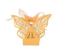 Scatolina Portaconfetti 10/20 pz Farfalla Cioccolato Contenitore di Caramelle Regali Nozze for Gli Ospiti Bambini Decorazione Festa Compleanno Forniture Sacchetti Regalo per la Festa(Gold,20pcs)