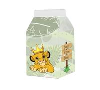 scatoline portaconfetti Modello Milk per Festa a Tema Fai da Te per Ogni Evento Ideali per bomboniera Sweet Table confettata Scatola Confetto (Simba re Leone 50 pz)