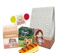 Scatoline Sacchetto personaggio a scelta con merendine succhi di frutta regalini fai da te party bag compleanno a tema (unica, Cappuccetto Rosso New)