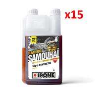 Scatolo 15 x 1LT Olio Miscela SAMOURAI RACING Sintetico MOTO 2T alla Fragola