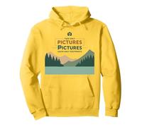 Scatta Solo Foto Lascia Solo Impronte Amanti della Natura Felpa con Cappuccio, Unisex per Adulti, Limone, L