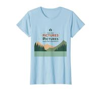 Scatta Solo Foto Lascia Solo Impronte Amanti della Natura Maglietta, Donna, Celeste, 3XL