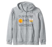 Scatti di Sole e Whisky Colpo Divertente Bevitori di liquori Sole Luv Felpa con Cappuccio