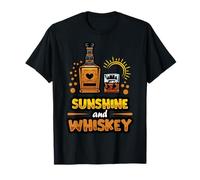 Scatti di Sole e Whisky Colpo Divertente Bevitori di liquori Sole Luv Maglietta