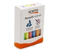 SCATTO ENERGIA CREATIVA | 24 Confezioni da 12 Gessetti Colorati - 8x1 cm - Totale 288 Pezzi