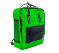 SCATTO ENERGIA CREATIVA | Zaino Columbus Compatto 10L - 28×12×35 cm - Tasche Frontale e Laterali - Con Cerniera - Ideale come Bagaglio a Mano per Viaggi e Quotidiano (Verde)
