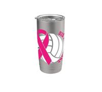 Scava per una cura per la consapevolezza del cancro al seno Pallavolo Rosa Fuori Bicchiere termico in acciaio inox doppia parete