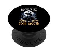 Scavare tombe per l'operaio del cimitero del cimitero del cercatore d'oro PopSockets PopGrip Adesivo