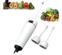 Scavatore elettrico per verdure, 30 W, in acciaio inox, con 2 teste, strumento di scavo portatile per zucchine a velocità regolabile, per la cucina