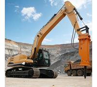 Scavatore idraulico resistente con cingolato stabile per i cantieri | Escavatore della costruzione per la demolizione, rottura della roccia e movimentazione dei materiali con il motore efficiente