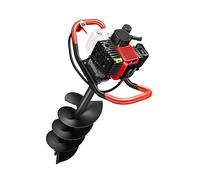 Scavatore per fori a 4 tempi, a benzina, per pali di recinzione e terreno da giardino, include punte da trapano a coclea da 10 cm
