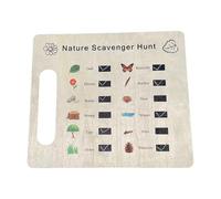 Scavenger Hunt - Outdoor Nature Board | Game Di Ricerca Del Tesoro In Legno | Attività Di Campeggio D'avventura Per Bambini | Strumento Educativo Per La Famiglia Interattiva Per La Famiglia E Cercare